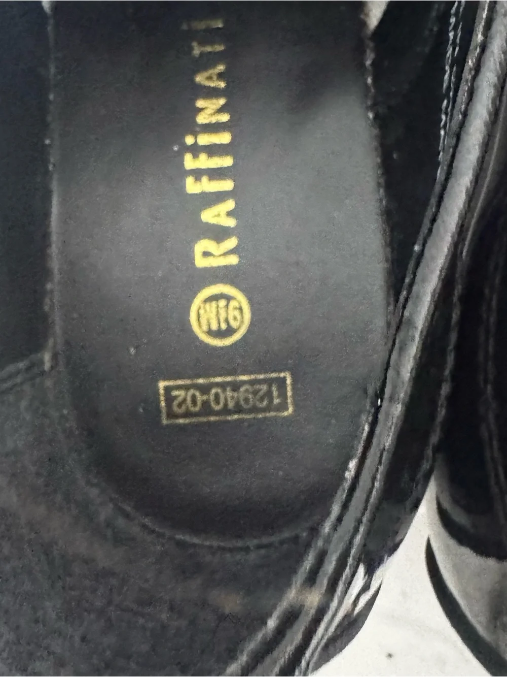 Raffi Black Patent Leather Cap-Toe Oxfords